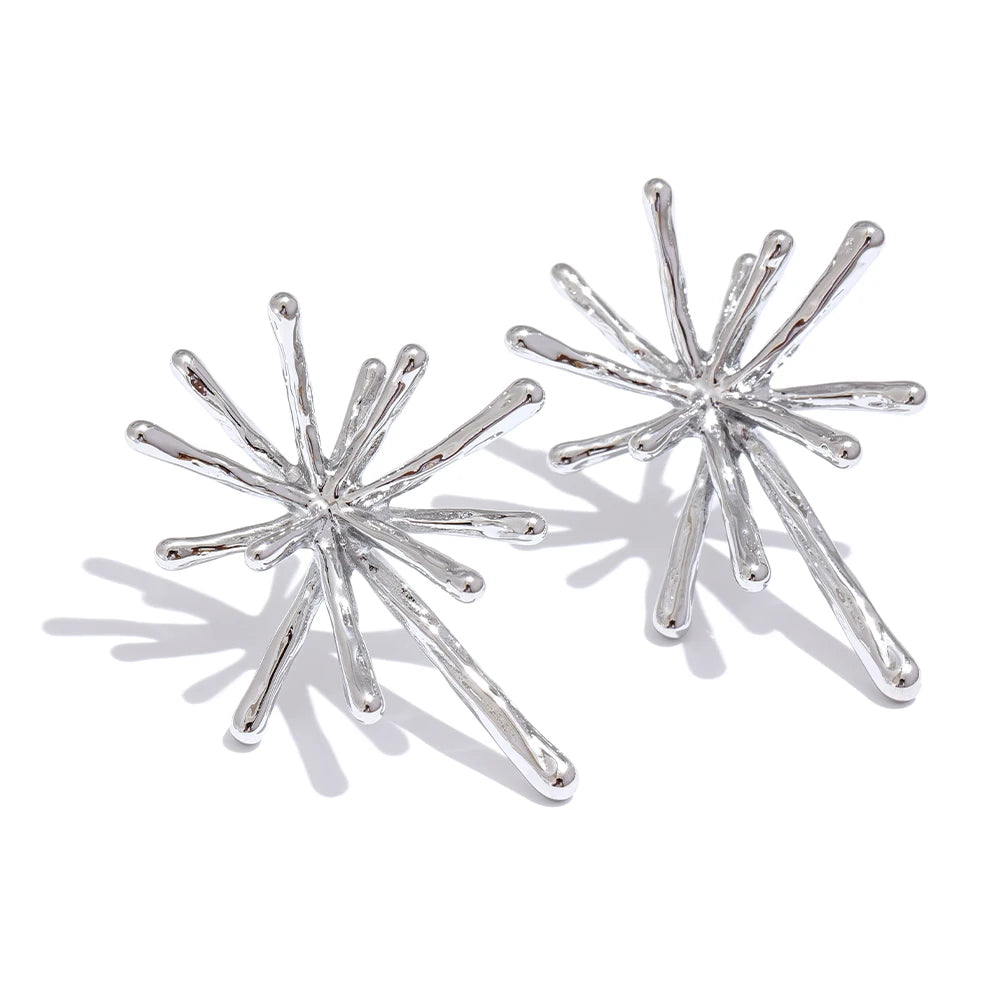 Textured Firework Stud Earrings