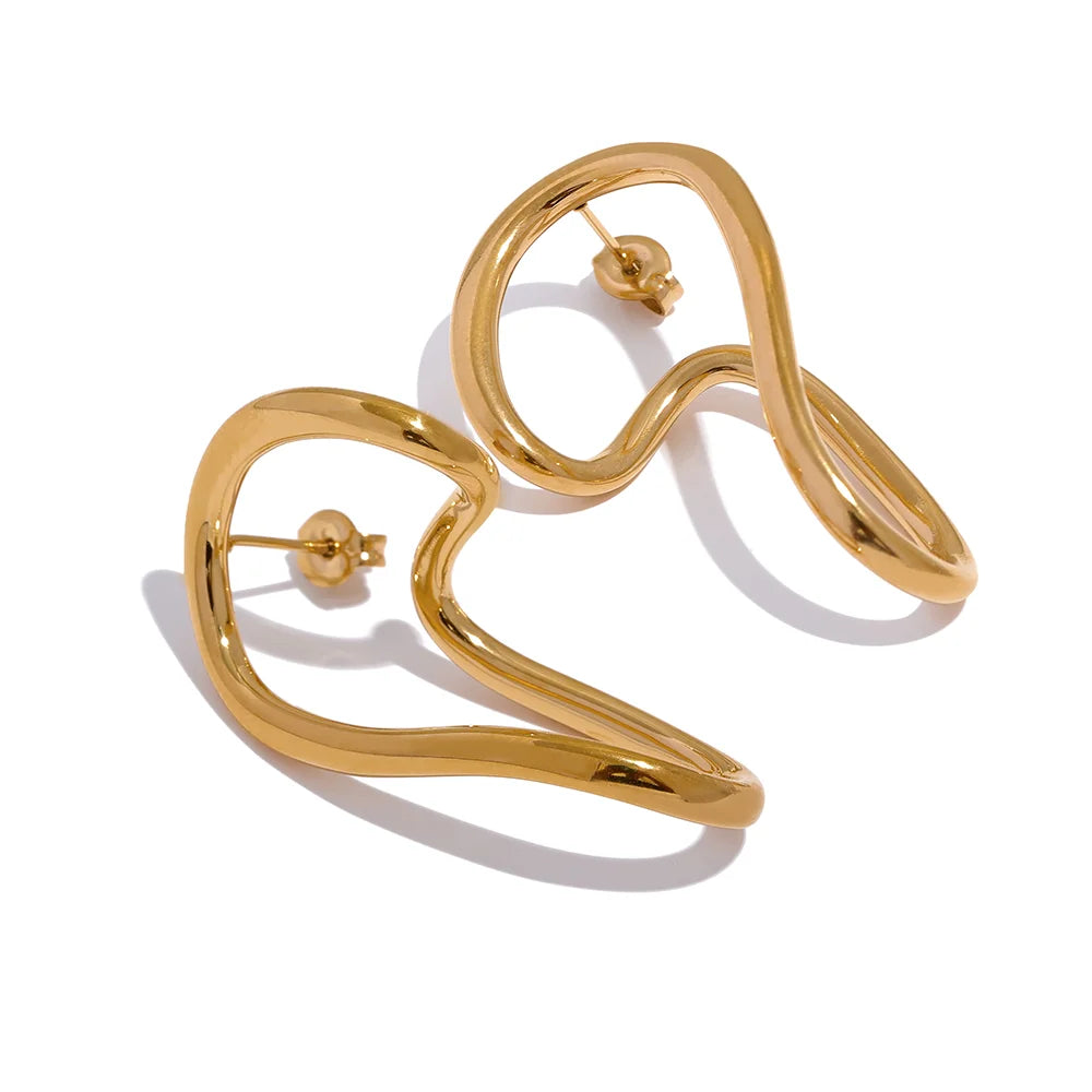 Twisted Hollow Stud Earrings