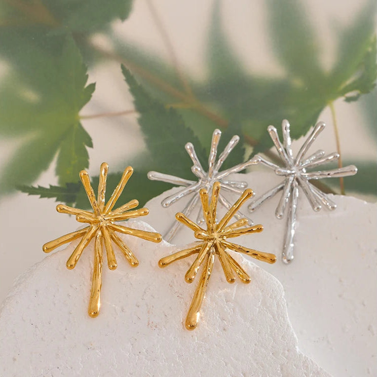 Textured Firework Stud Earrings