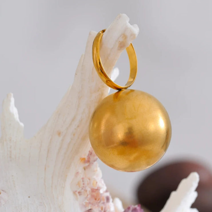 Bold Ball Adjustable Ring