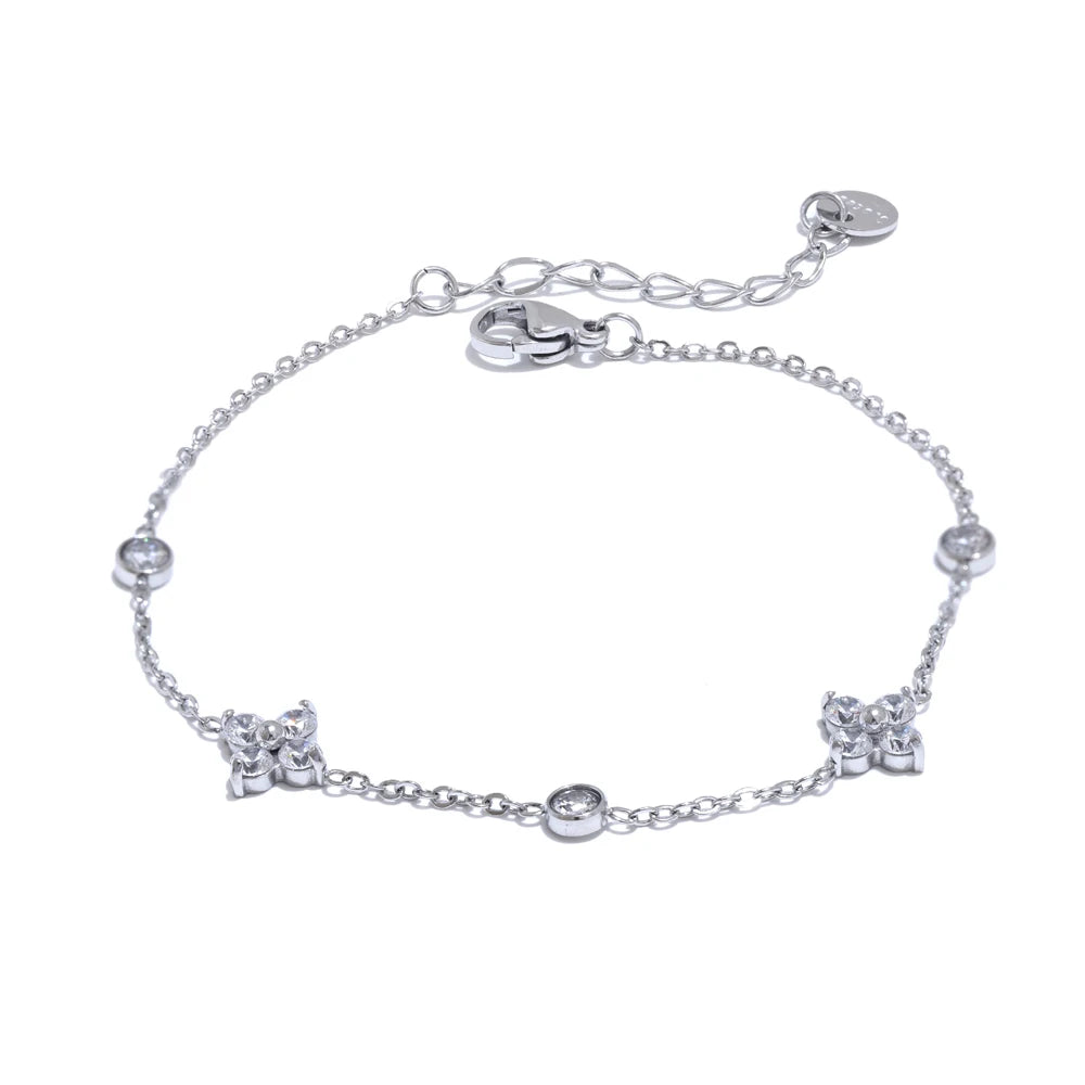 Flora CZ Flower Bracelet