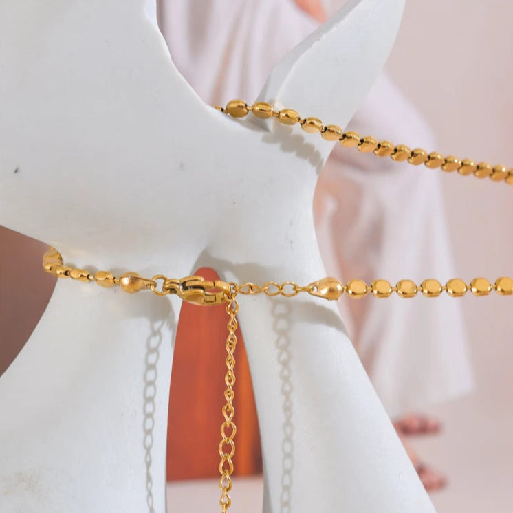 Cleo Bright Square Chain Necklace