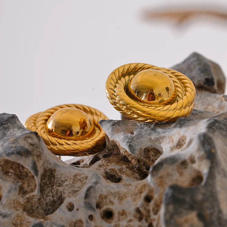 Classic Round Stud Earrings