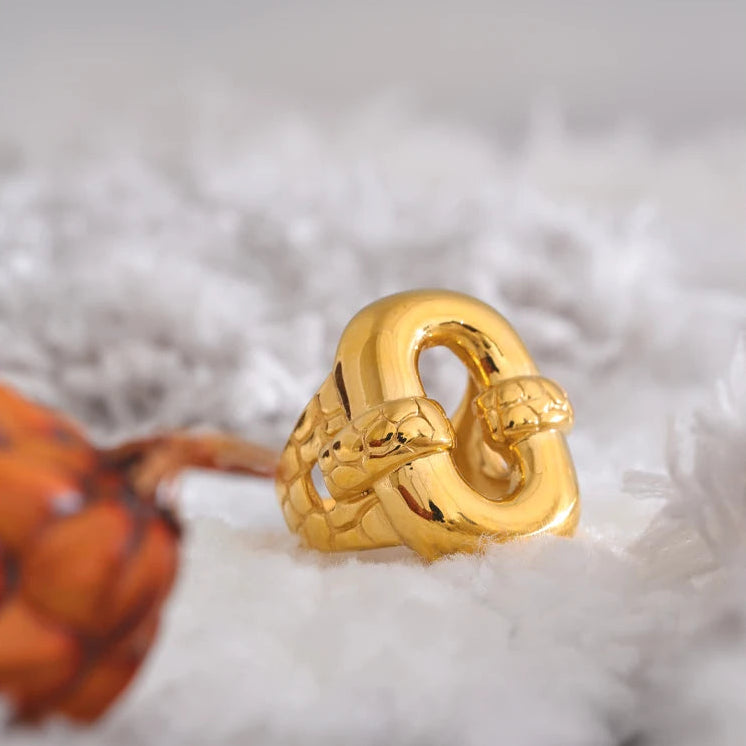 Geometric Hollow Chunky Ring