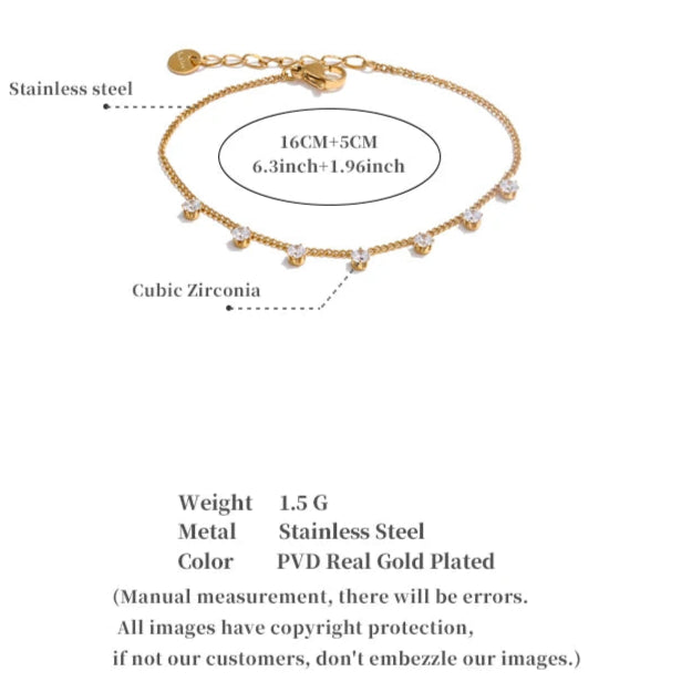 Luna CZ Chain Bracelet