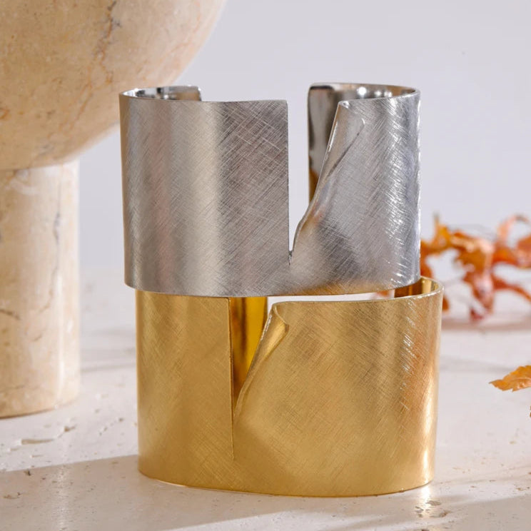 Wide Polished Cuff Bracelet