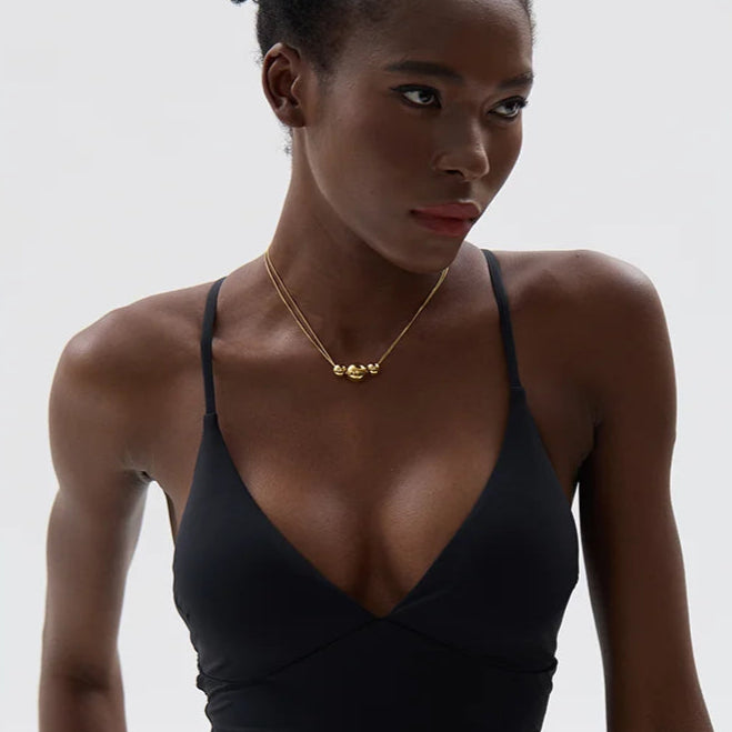 Aria Round Beads Pendant Necklace