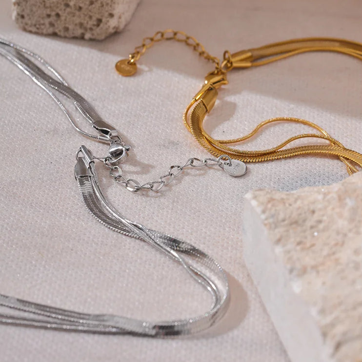 Layered Snake Chain Necklace