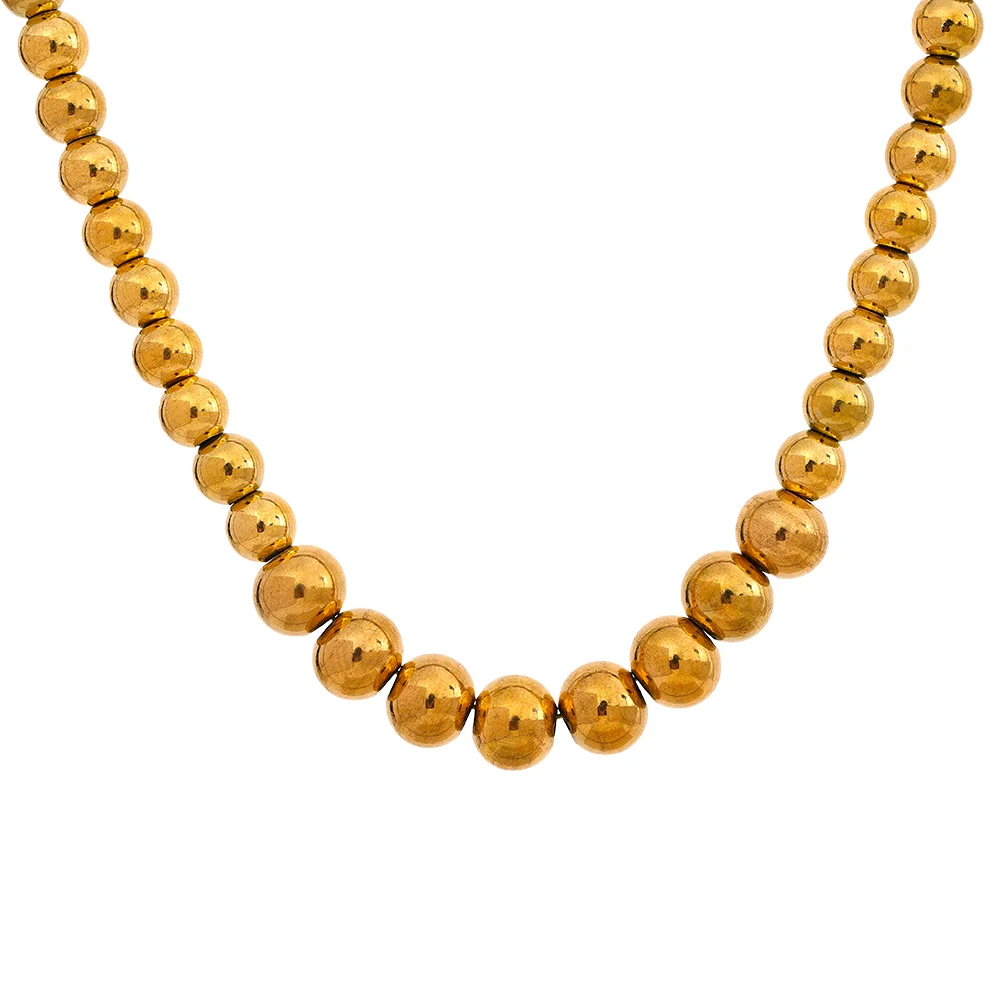 Beaded Chain Necklace and Bracelet
