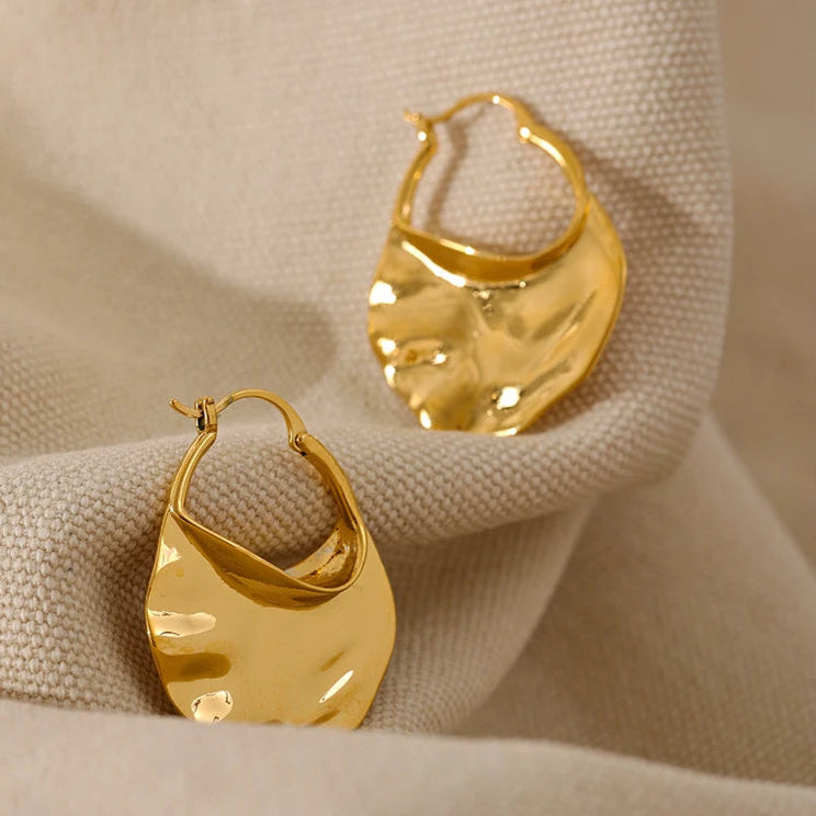 Chic Textured Huggie Hoop Earrings