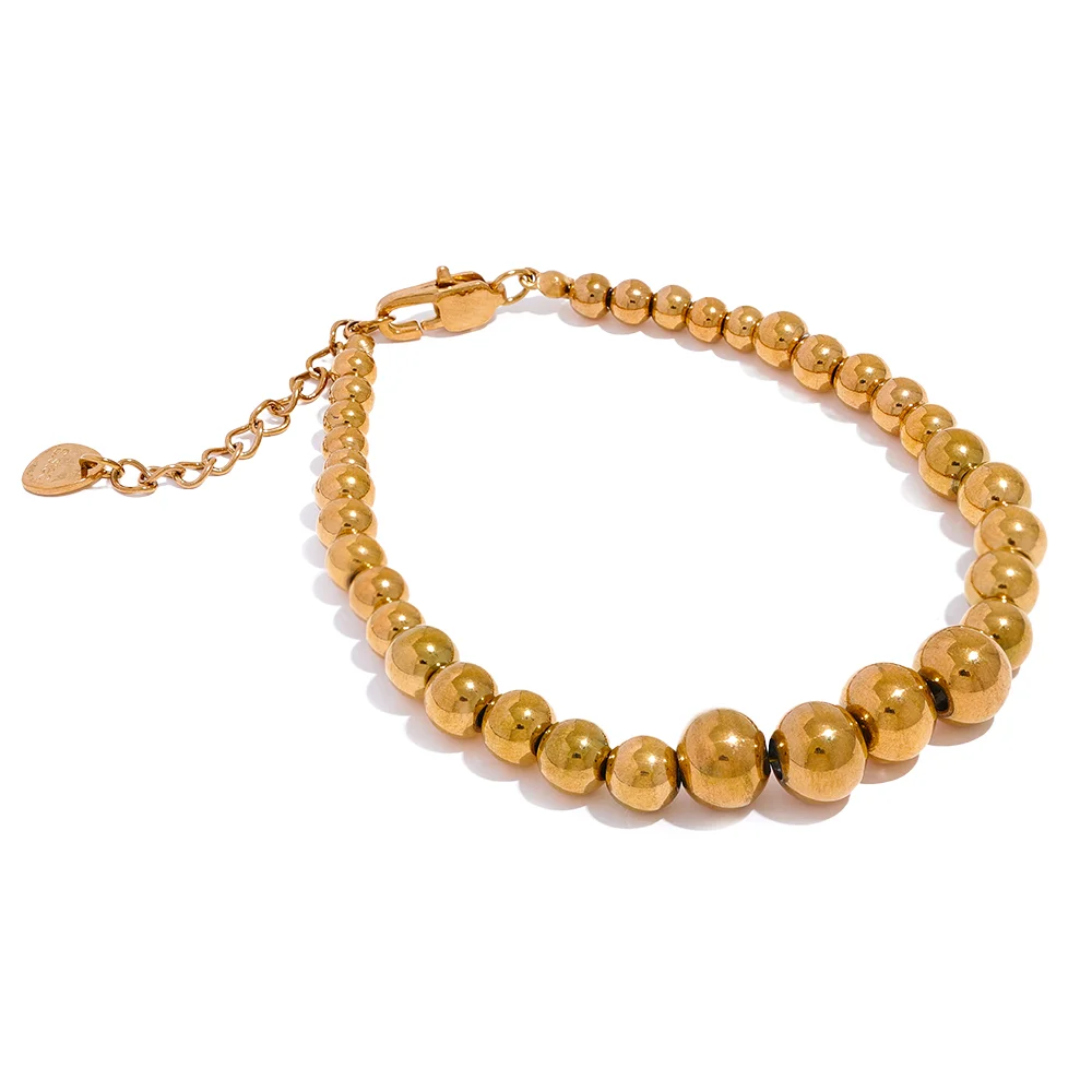 Beaded Chain Necklace and Bracelet