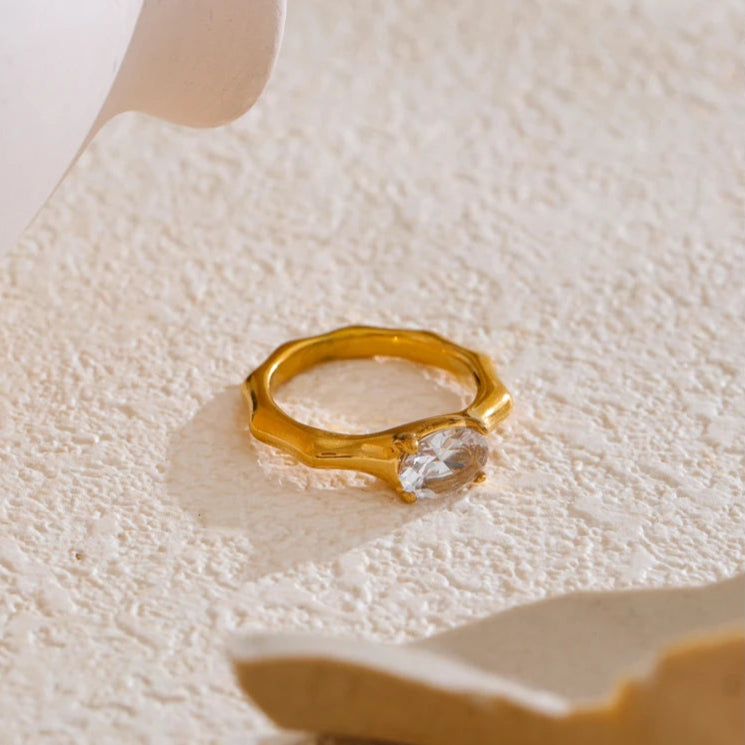 Golden Bling Statement Ring