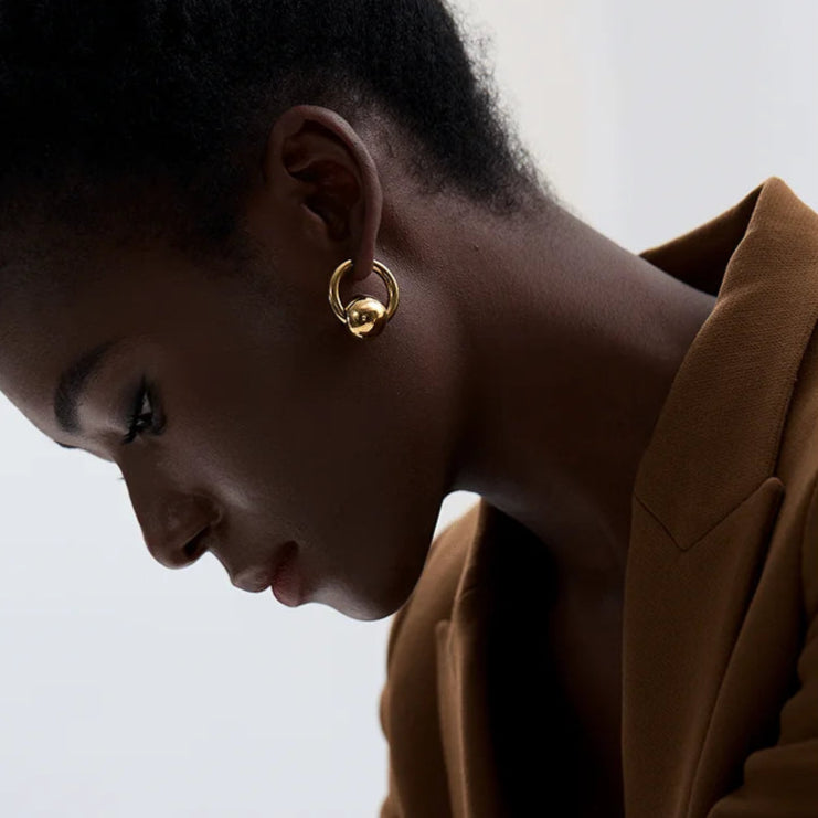 Luna Ball Hoop Earrings