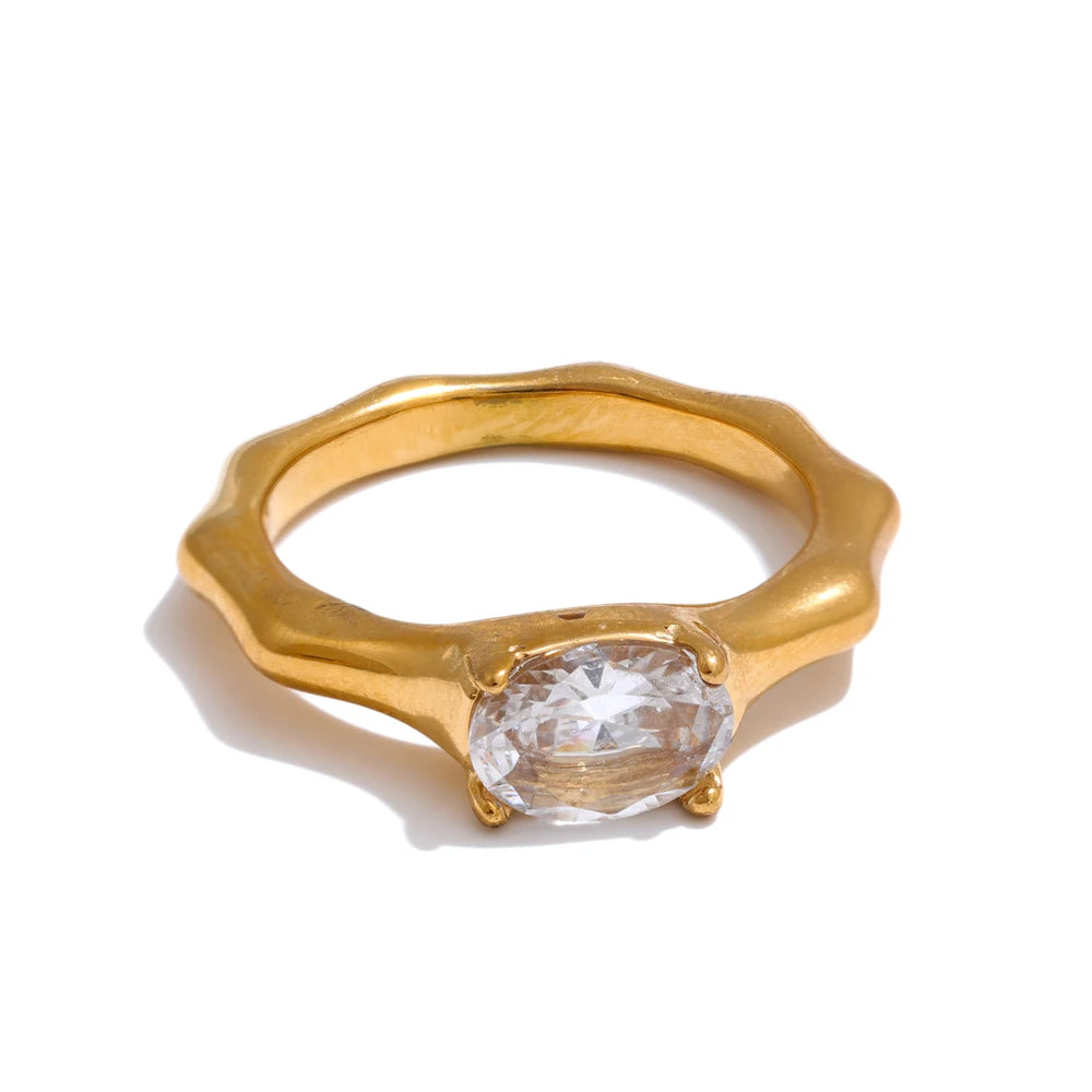 Golden Bling Statement Ring
