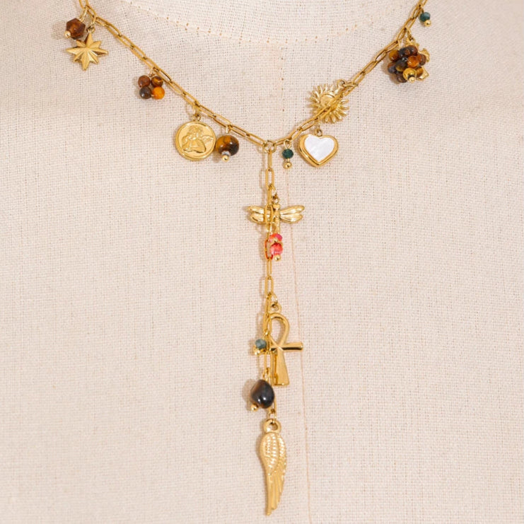 Natural Stone Pendant Necklace