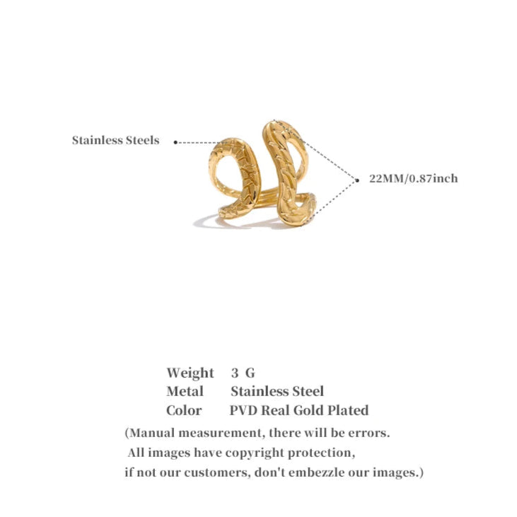 Adjustable Geometric Hollow Ring