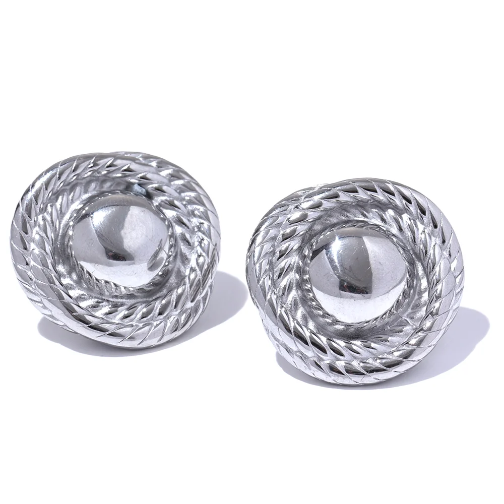 Classic Round Stud Earrings