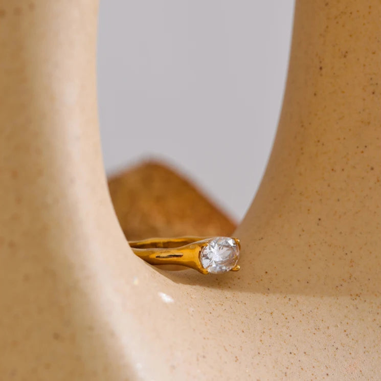 Golden Bling Statement Ring