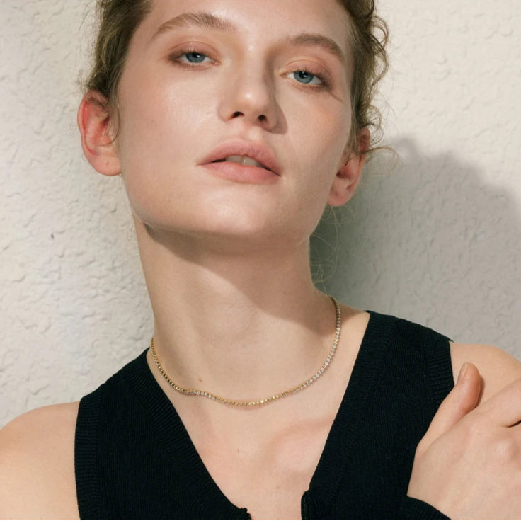 Elyra Zirconia Chain Necklace