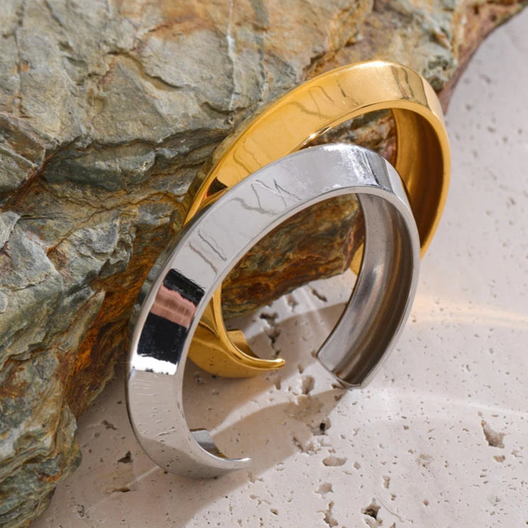 Gold Polished Cuff Bracelet