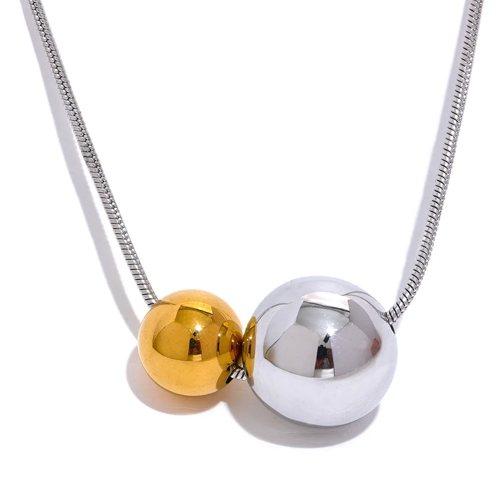 Round Ball Beads Pendant Necklace