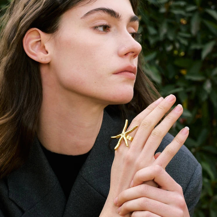 Large Starfish Open Ring