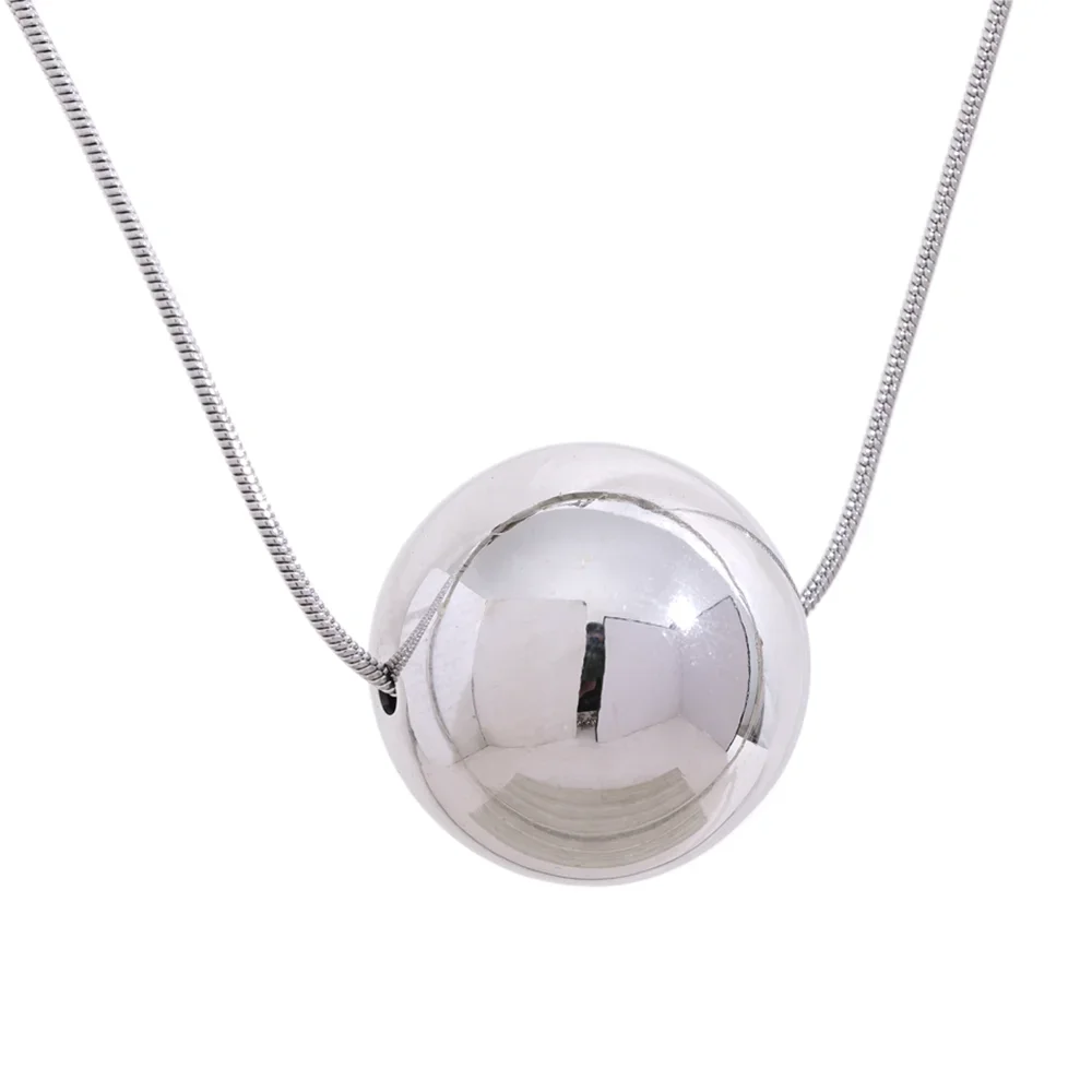 Minimalist Round Bead Pendant Necklace