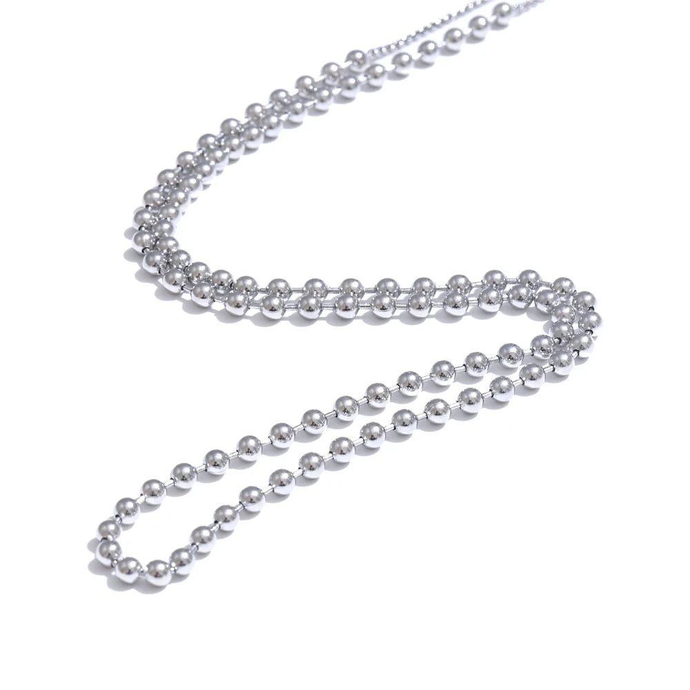Beaded Chain Necklace & Bracelet Set