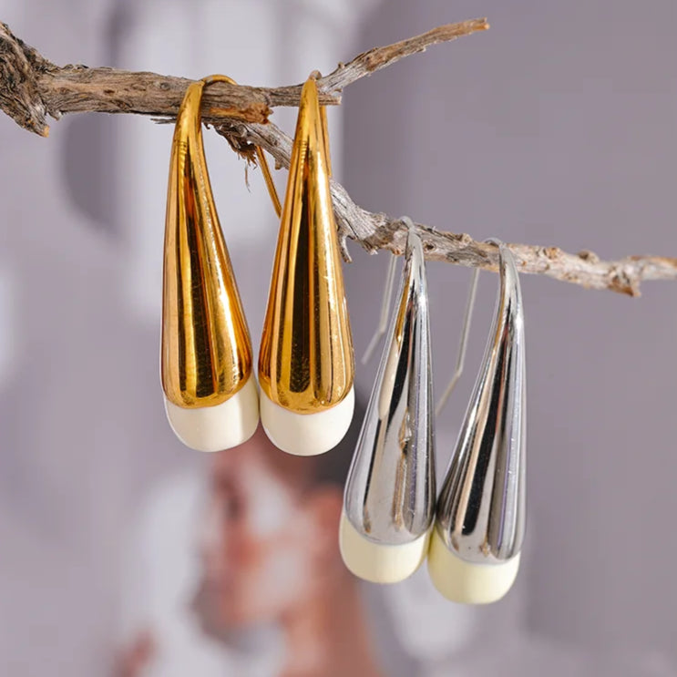 Water Drop Enamel Earring