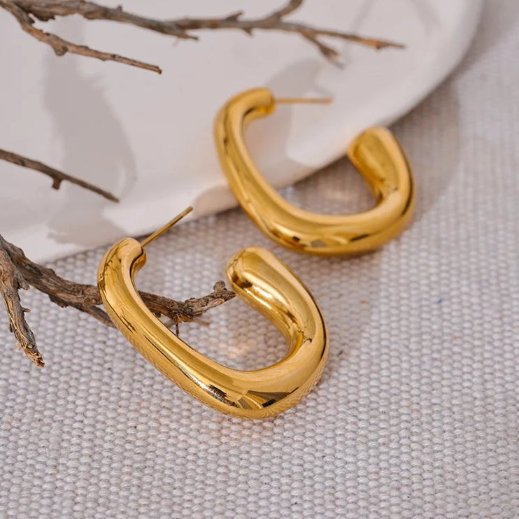 Modern Geometric Hoop Earrings