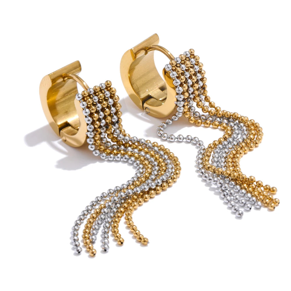 Nova Tassel Chain Drop Earrings