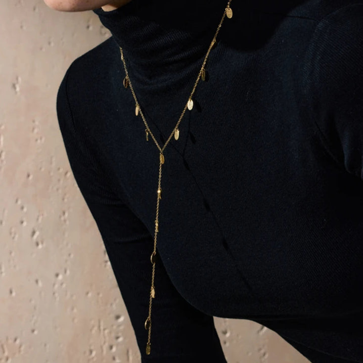 Delicate Leaf Drop Necklace