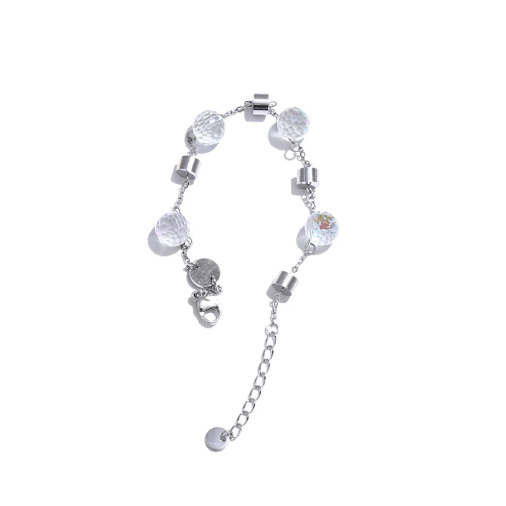Crystal Chain Necklace & Bracelet Set