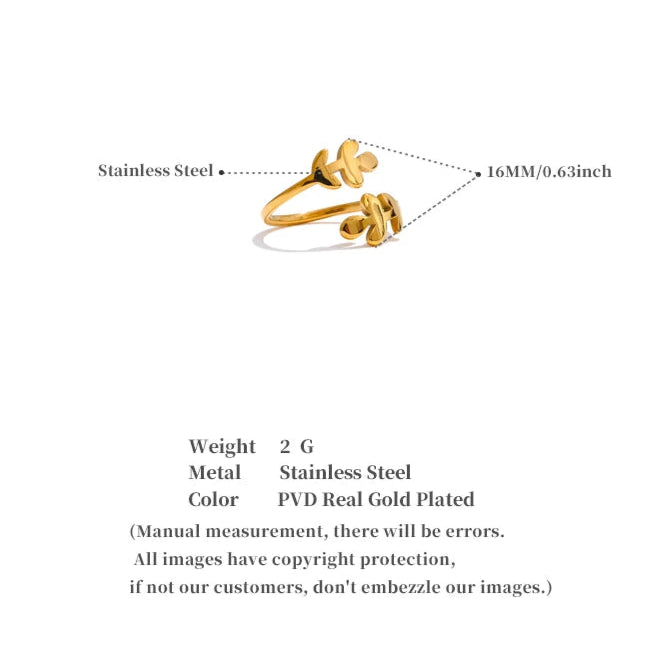 Leafy Plant-Inspired Ring