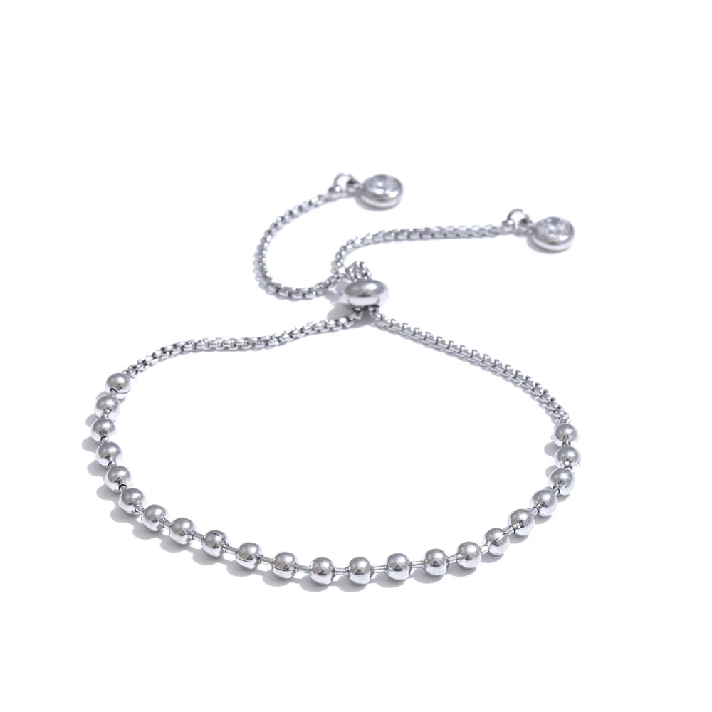 Beaded Chain Necklace & Bracelet Set