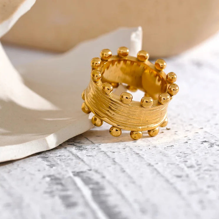 Bold Wide Texture Ring