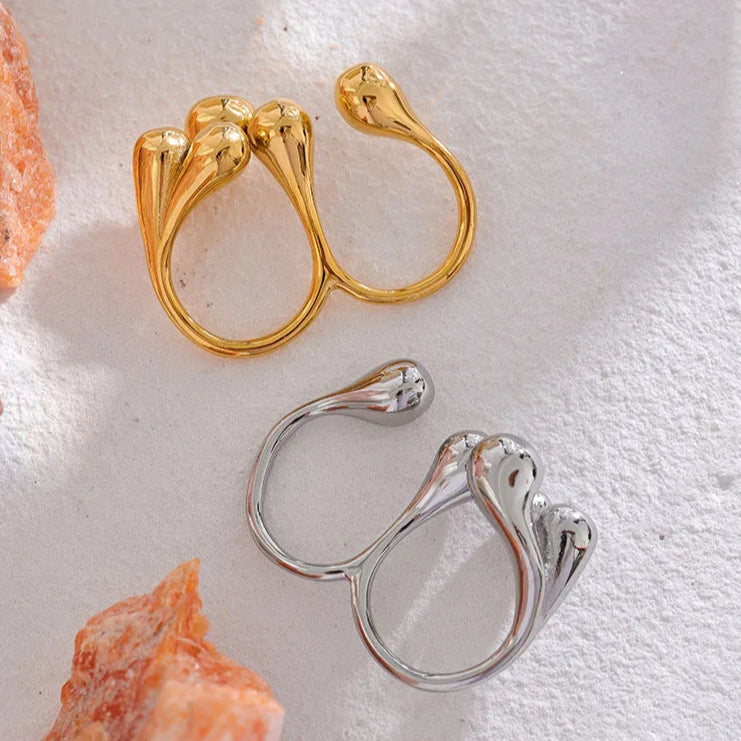 Bold Geometric Textured Ring