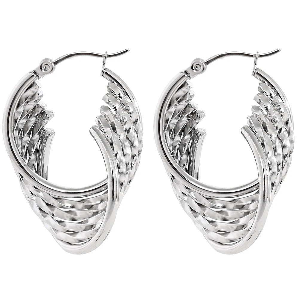 Twisted Hollow Hoop Earrings