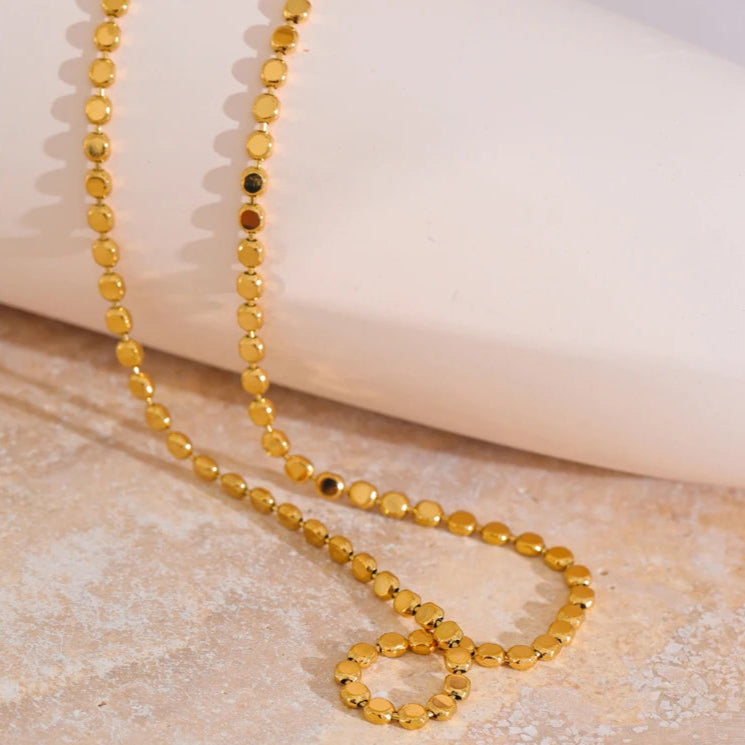 Cleo Bright Square Chain Necklace
