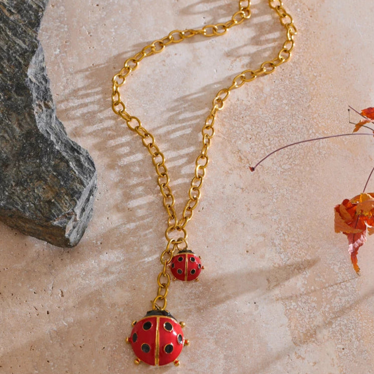 Red Ladybird Pendant Necklace