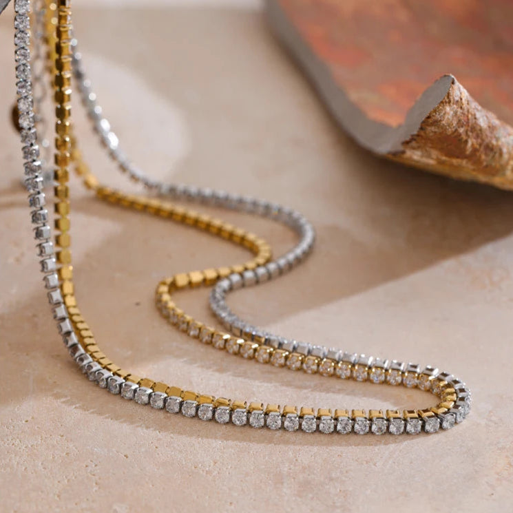 Elyra Zirconia Chain Necklace