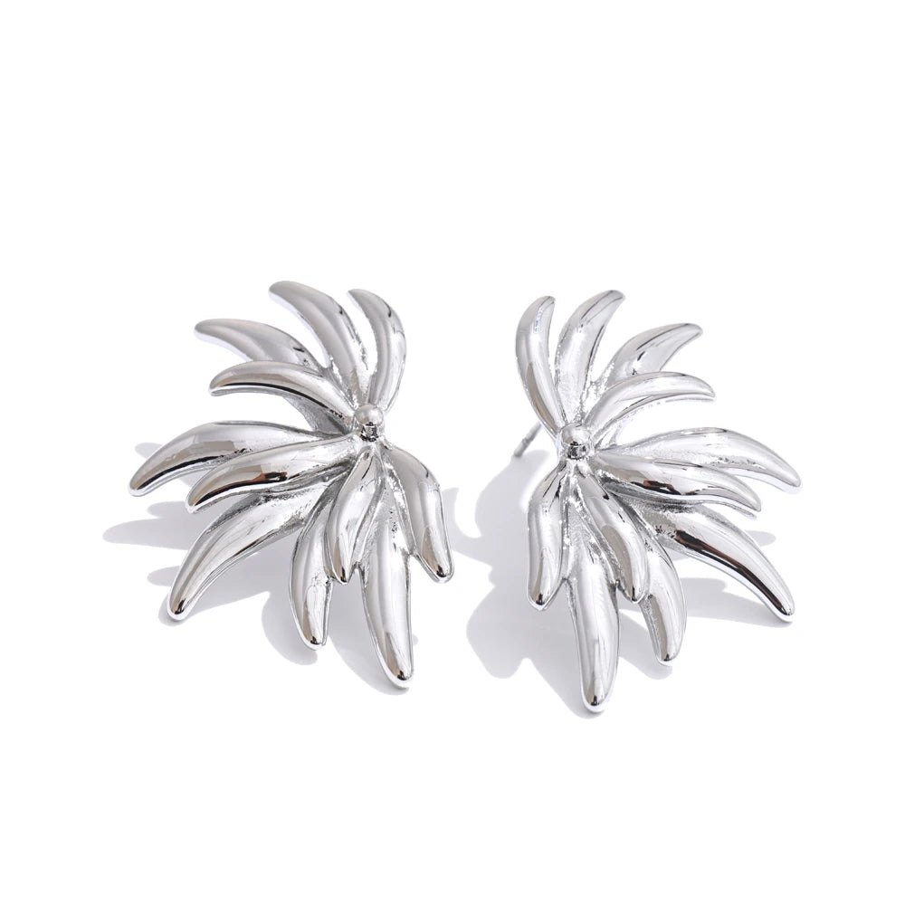 Floral Statement Stud Earrings