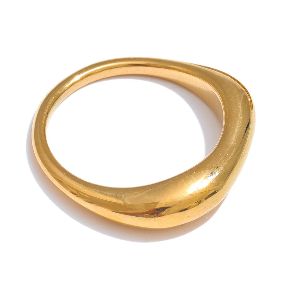 Minimalist Textured Gold Rings