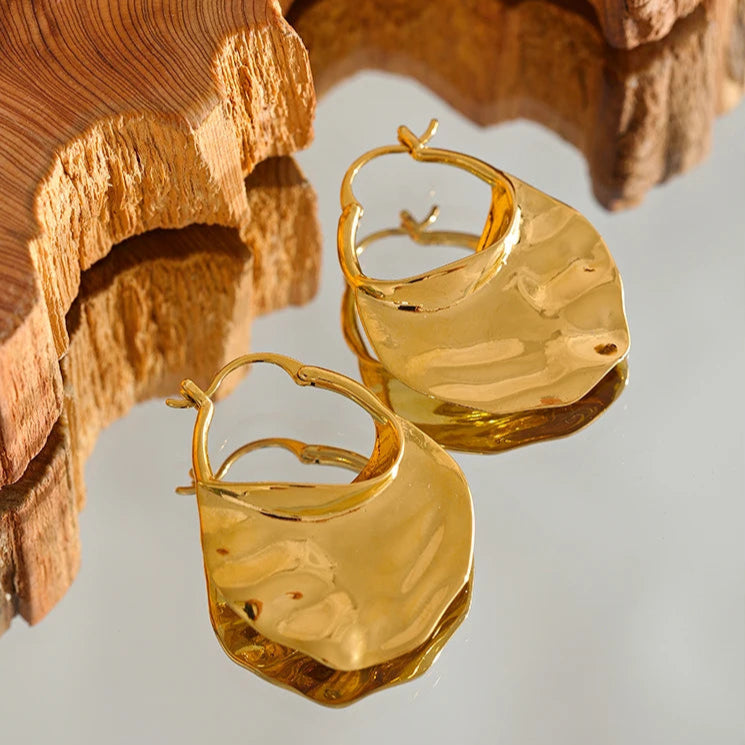 Chic Textured Huggie Hoop Earrings