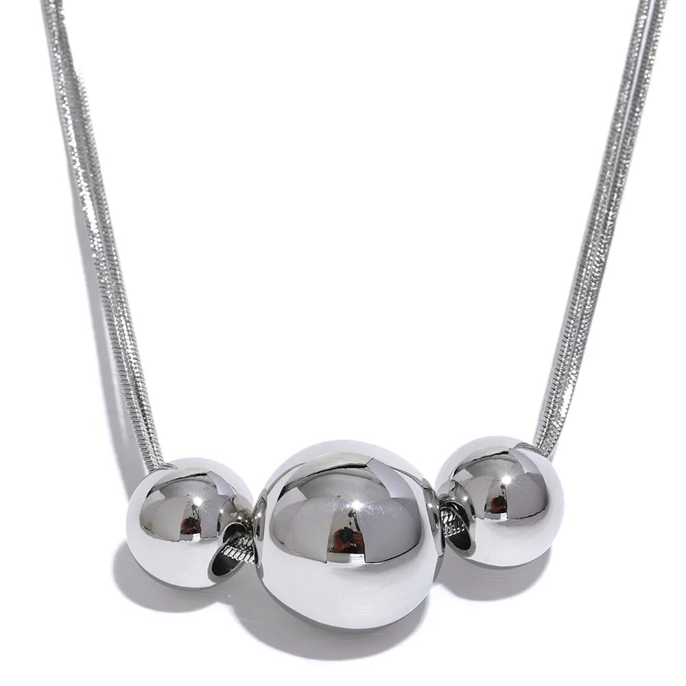 Aria Round Beads Pendant Necklace