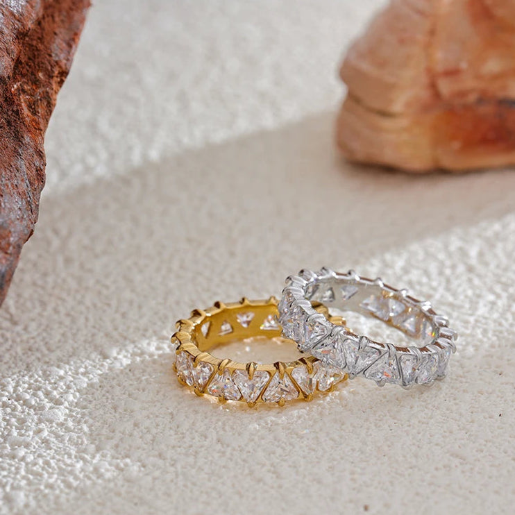 Delicate Heart Cubic Zirconia Ring