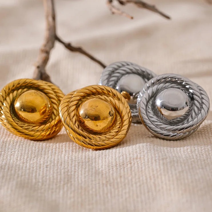 Classic Round Stud Earrings