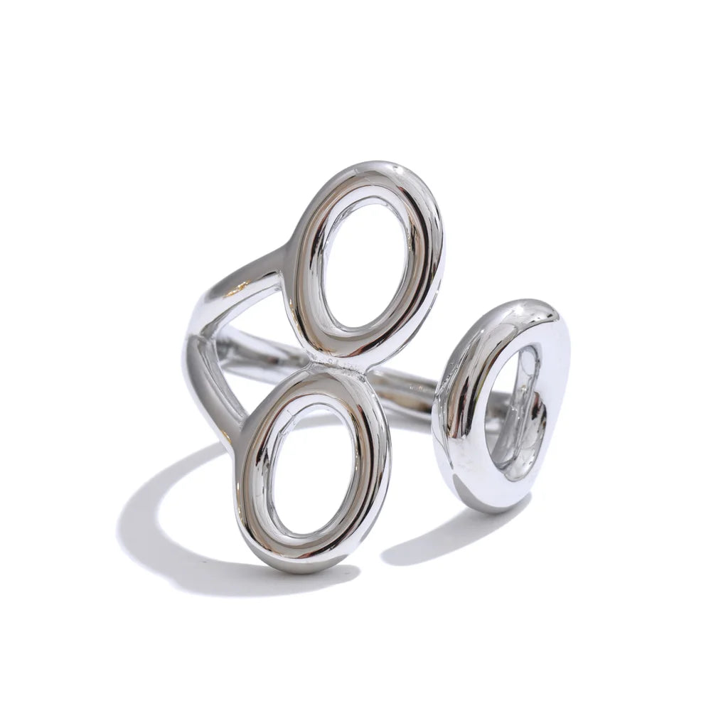 Adjustable Hollow Geometric Ring