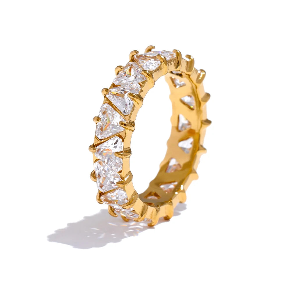 Delicate Heart Cubic Zirconia Ring