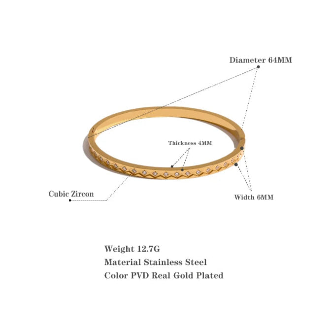 Bangle With Cubic Zirconia